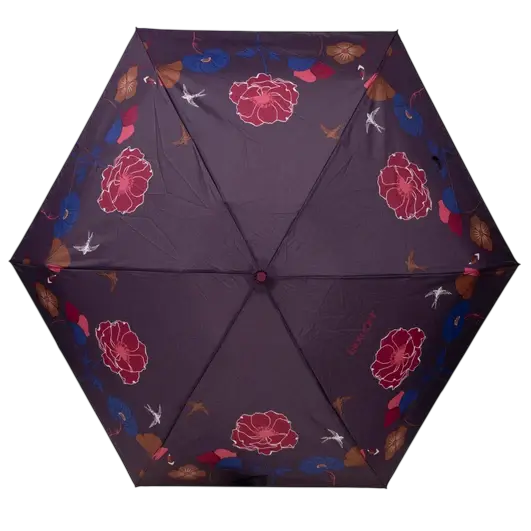 Parapluie Isotoner ultra slim Frise Fleur Bleue
