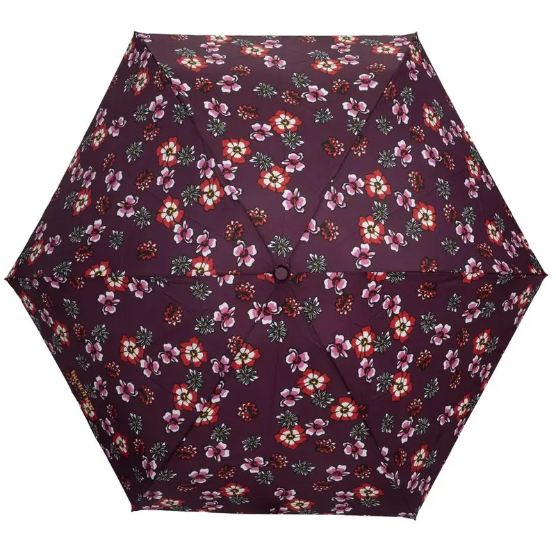 Parapluie Mini X-TRA Solide Isotoner Fleurs Pensées