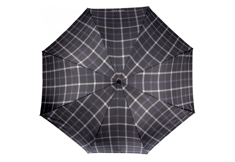 Parapluie pliant X-TRA Solide Crook Isotoner Carreaux