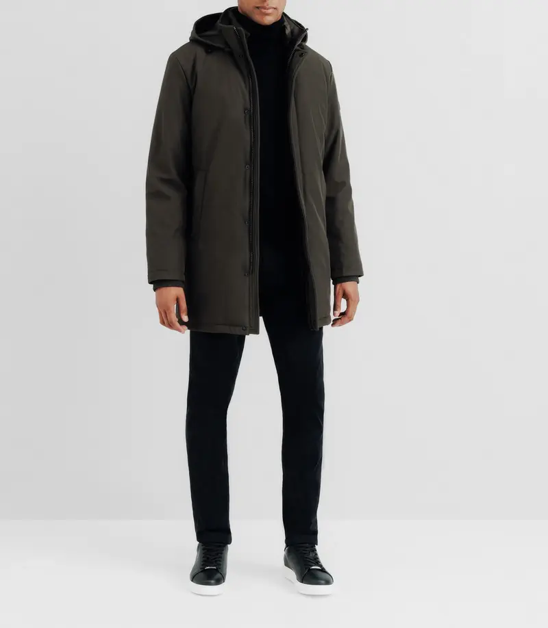 Parka avec patch kaki