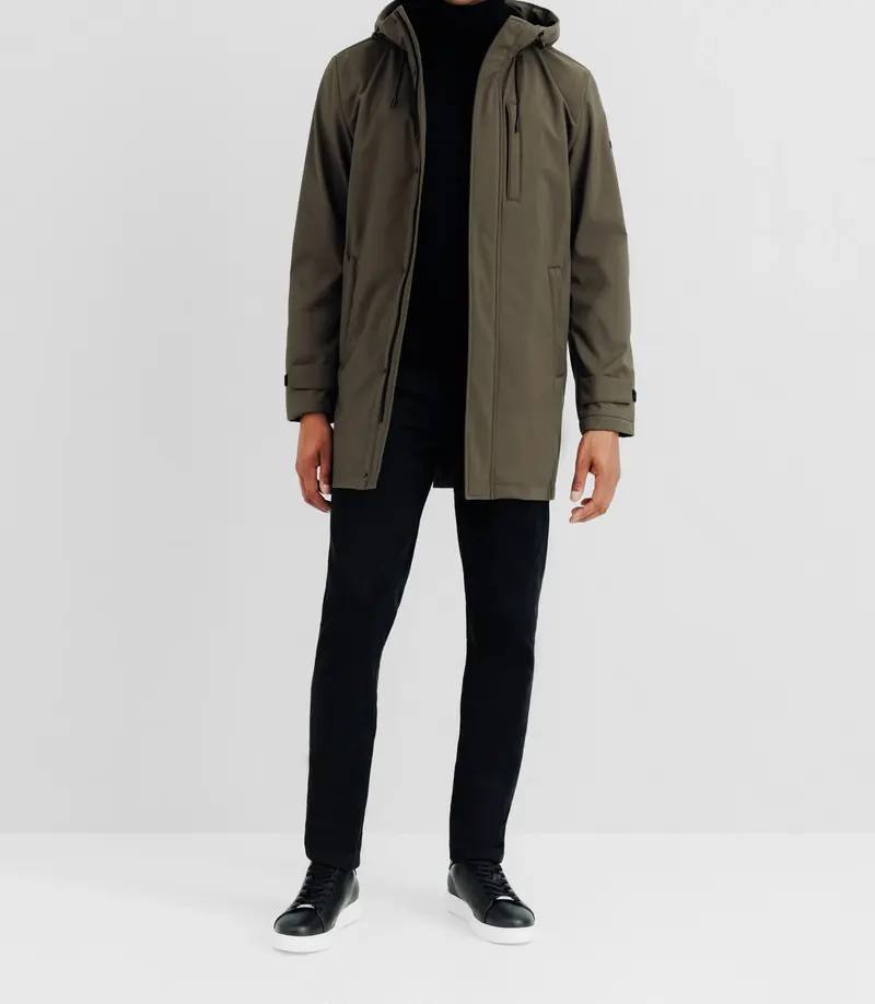 Parka col montant kaki