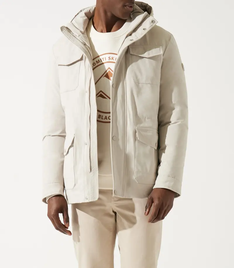 Parka longue 4 poches écru MIRAN