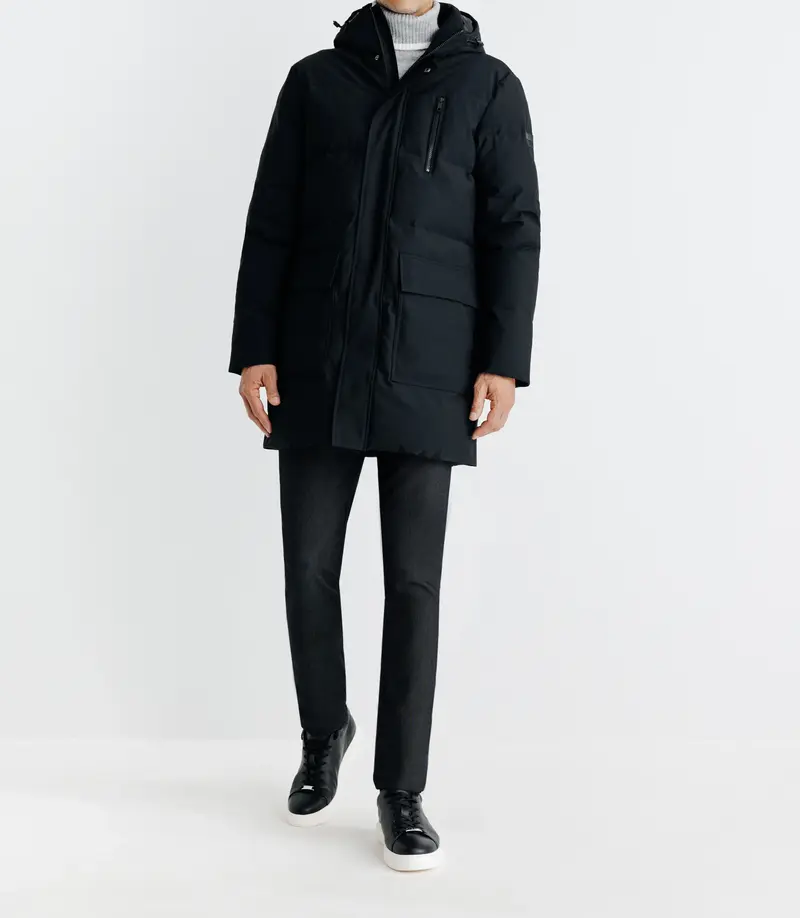 Parka longue noire