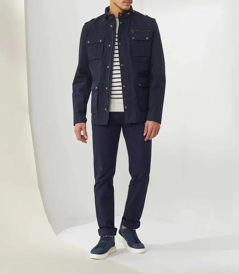 Parka multipoche bleu marine "Connu"