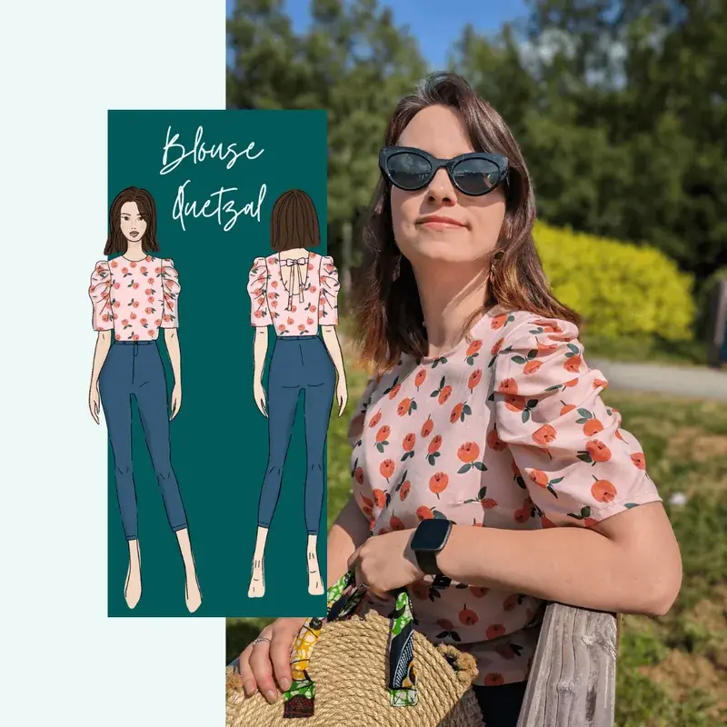 Patron PDF Blouse Quetzal du 32 au 50