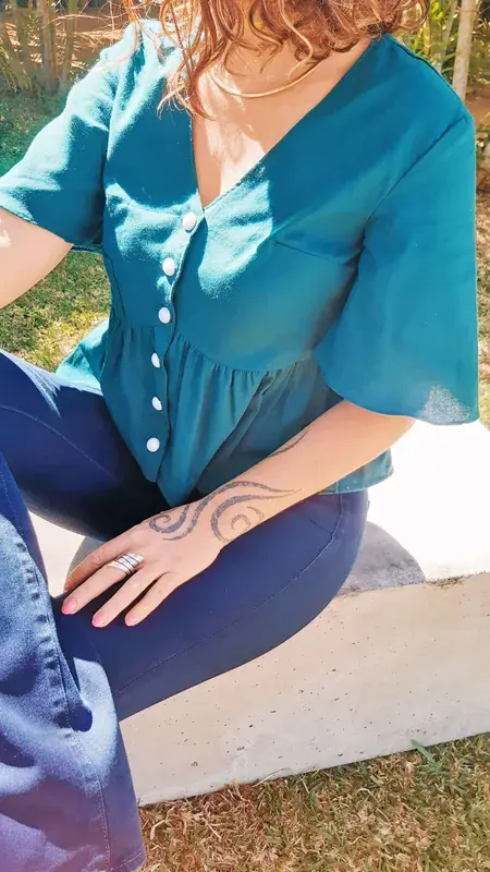 Patron PDF Blouse Théia du 36 au 50