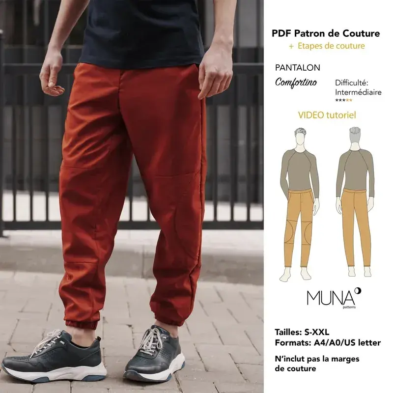 Patron PDF Homme & Femme Comfortino du S au XXL