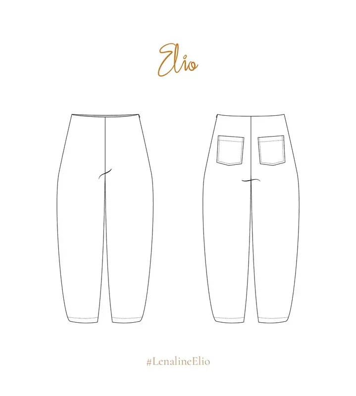 Patron PDF Pantalon Elio Femme du XS au XXL