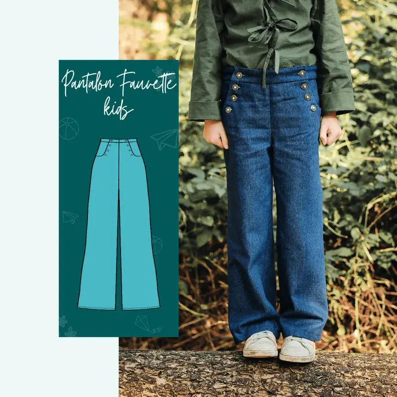 Patron PDF Pantalon / Short / Jupe Fauvette Enfant du 2 au 12 ans
