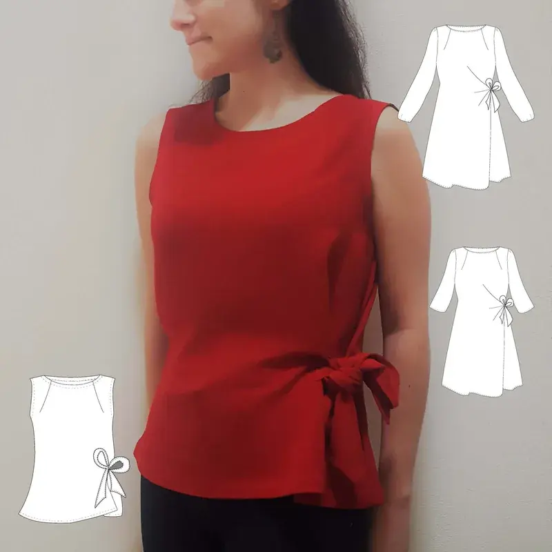 Patron PDF Robe Blouse cintrée Margotte du 32 au 56