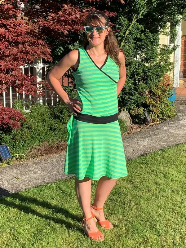 Patron PDF Robe cache-cœur SANDY Femme du 34 au 54