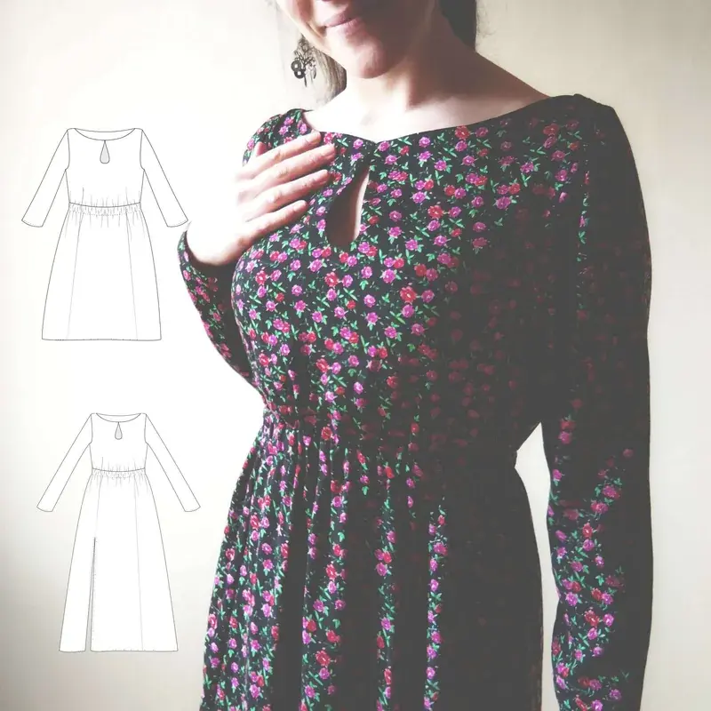 Patron PDF Robe Doline du 32 au 60