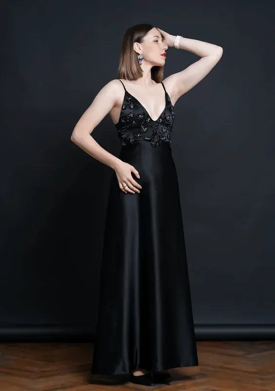 Patron PDF Robe longue de soirée Black Swan du XS au M