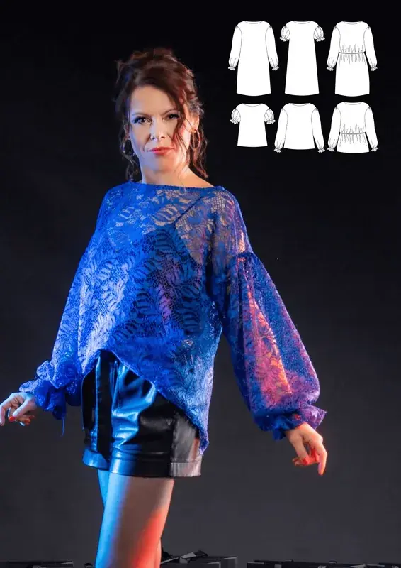 Patron PDF Robe / Top DAUMESNIL du 34 au 48