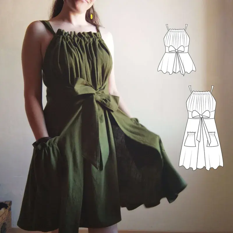 Patron PDF Robe / Top vintage Spinule du 32 au 60