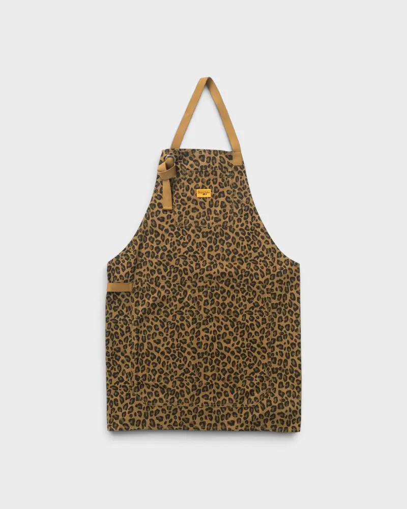 Patterned Apron Brown Leopard
