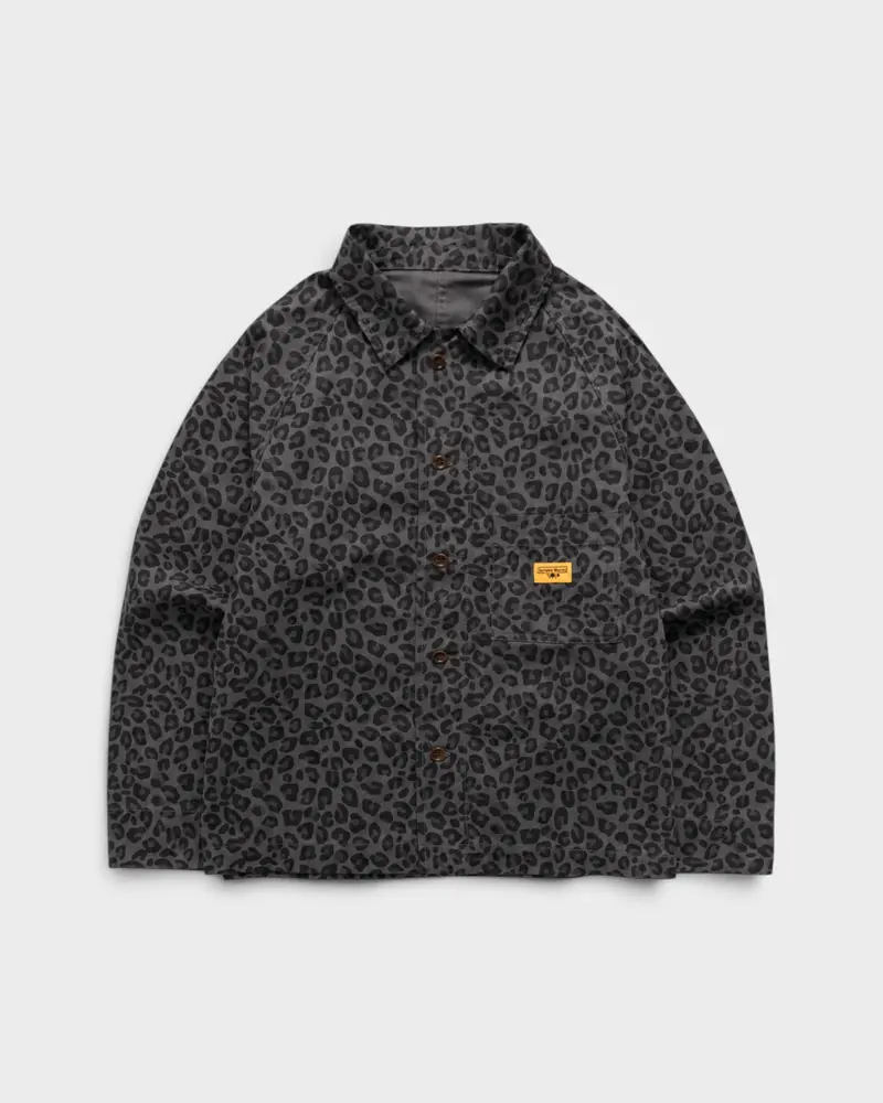 Patterned Easy Chef Shirt Black Leopard