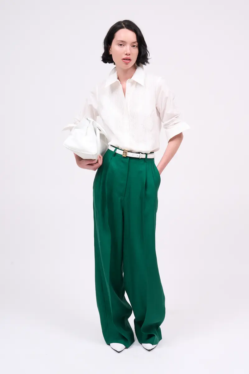 Paul & Joe High-waisted linen twill trousers Mataram
