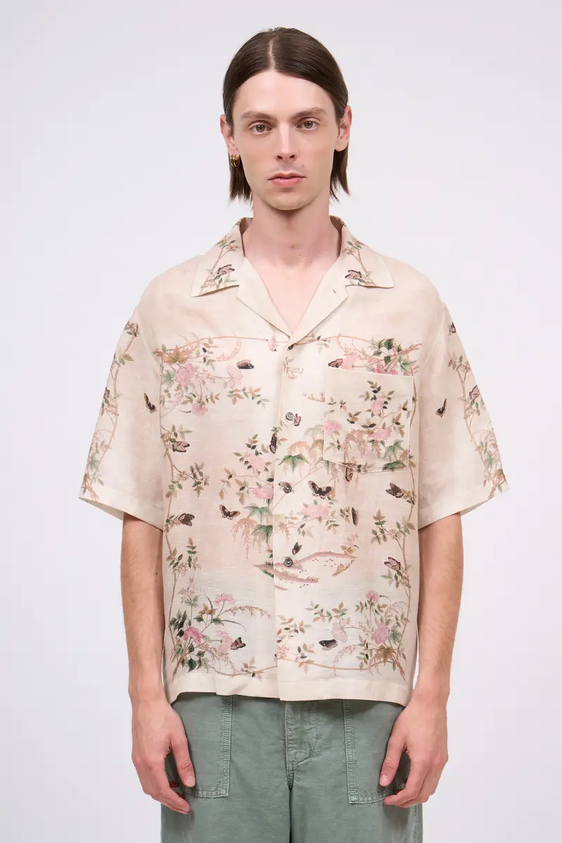 Paul & Joe Printed Linen and Silk Short-Sleeve Shirt PHIL