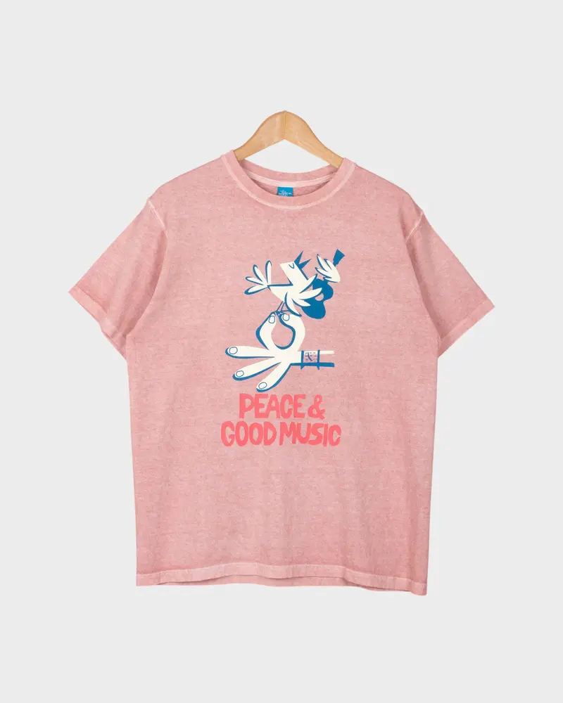 Peace & Good Music SS Tee P-Coral
