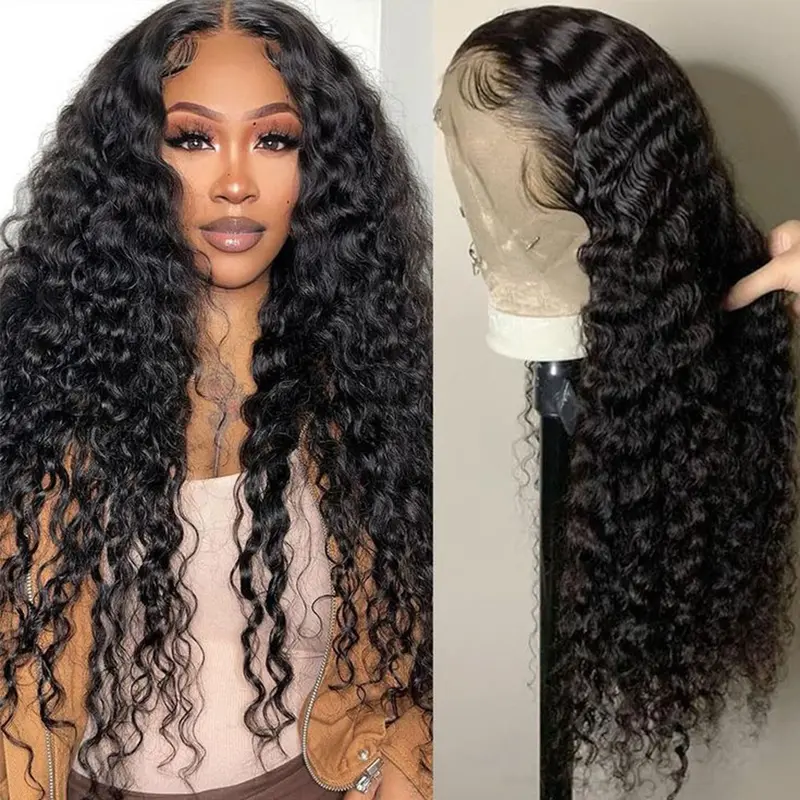 Perruque Lace Front 13x4 en cheveux humains ondulés 12a
