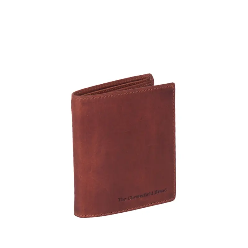 Petit portefeuille en cuir Chesterfield-Carl Cognac