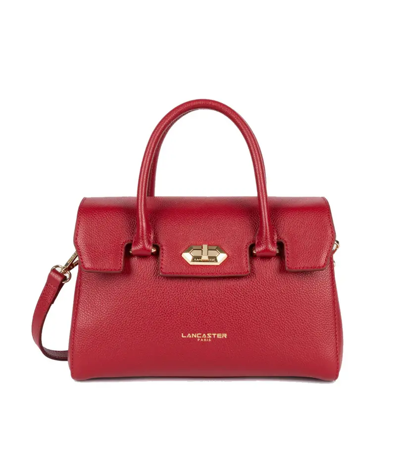 Petit sac à main à rabat Foulonné Milano Lancaster Carmin