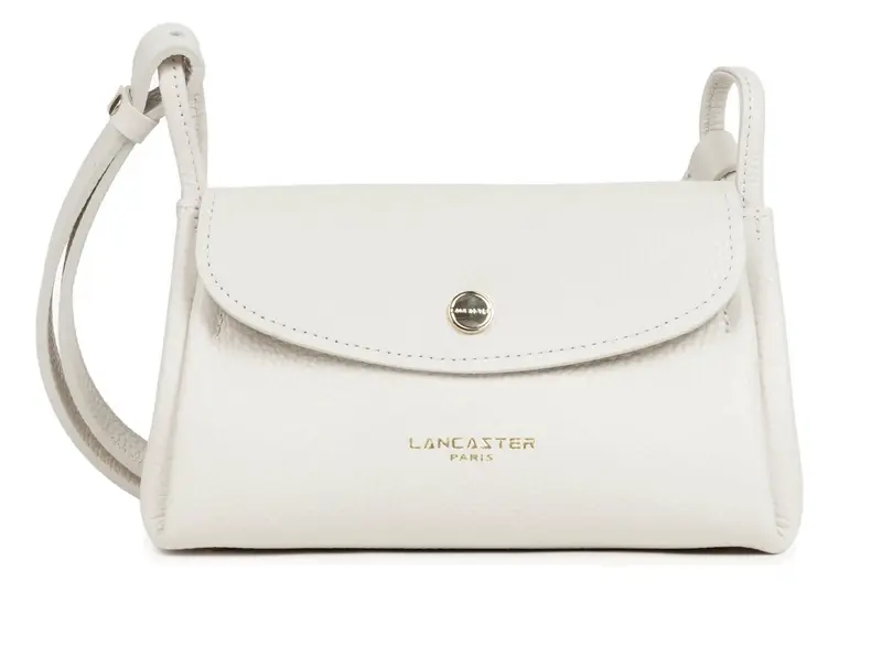 Petit sac à main en cuir Lancaster-Ida Ecru