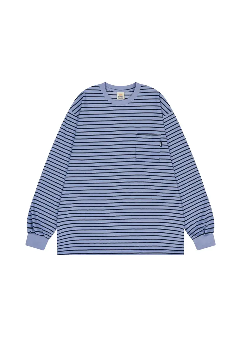 Pigment Stripe Long Sleeve - Blue