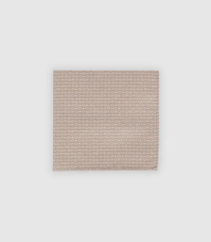 Pochette à motifs beige