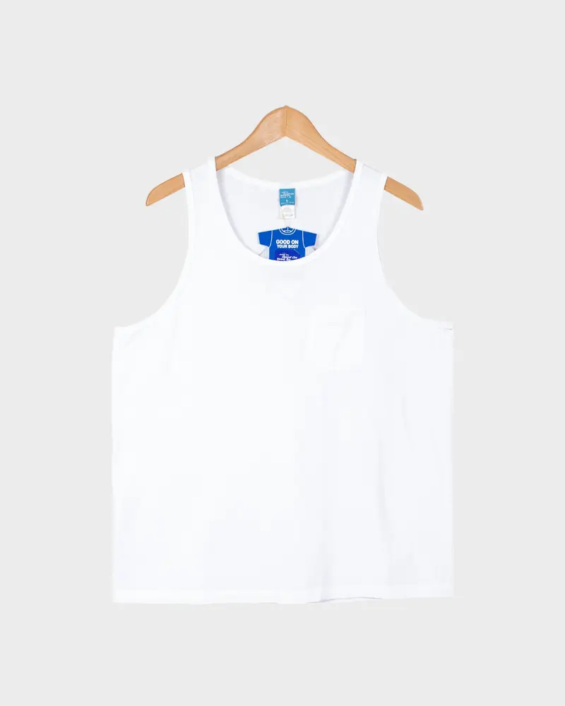 Pocket Tank Top White