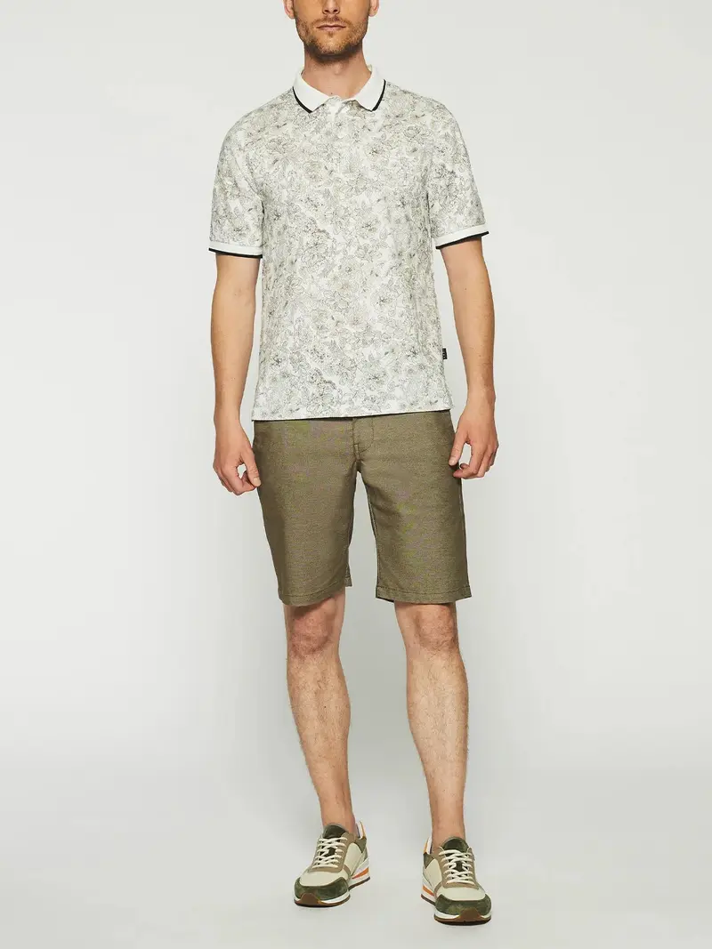 Polo à imprimé beige GEDEON
