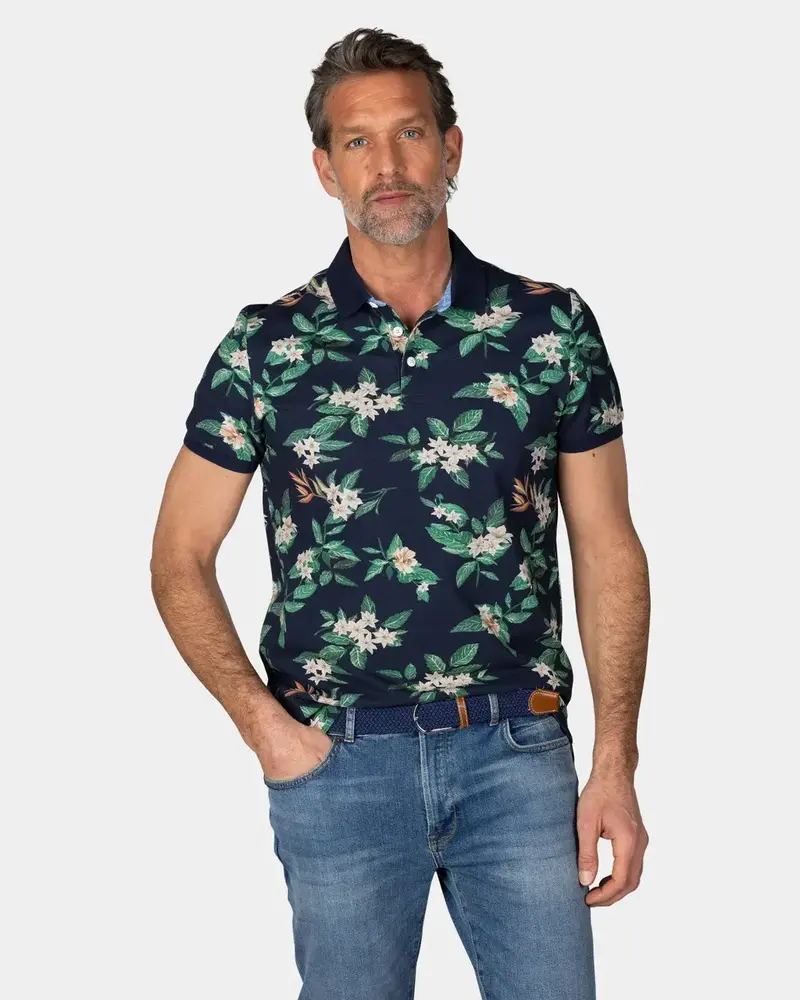 Polo à motifs NZA marine