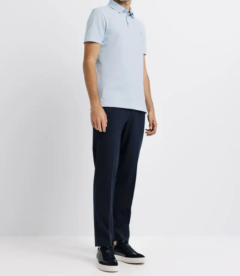 Polo avec broderie ciel