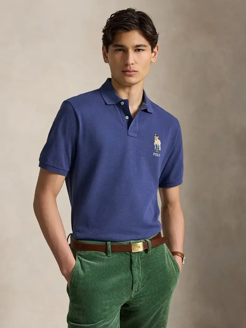 Polo Bear Ralph Lauren bleu en coton