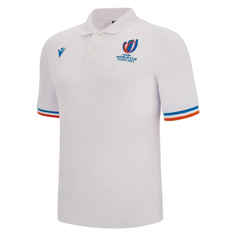 Polo blanc Macron RWC France 2023