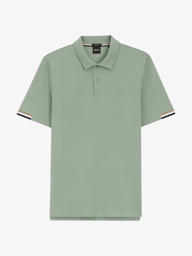 Polo BOSS vert en coton