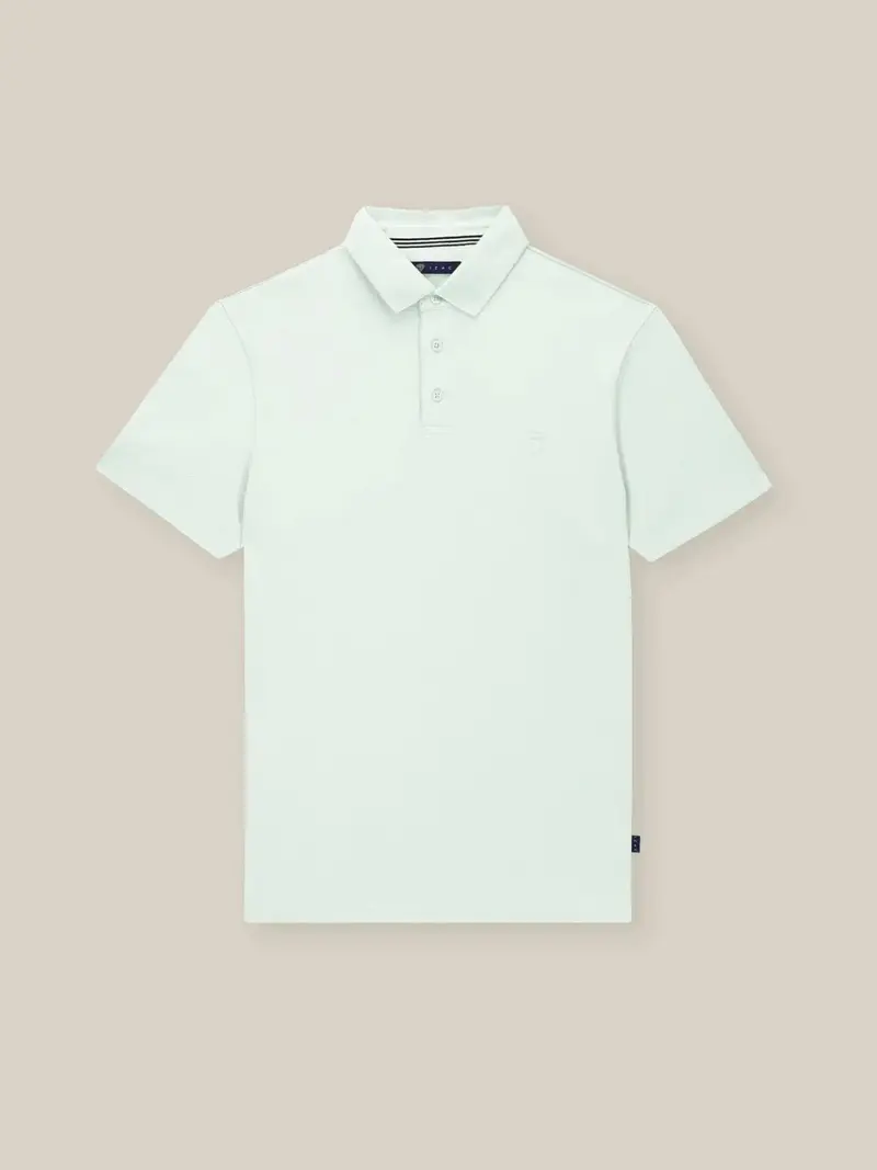 Polo boutonné piqué vert