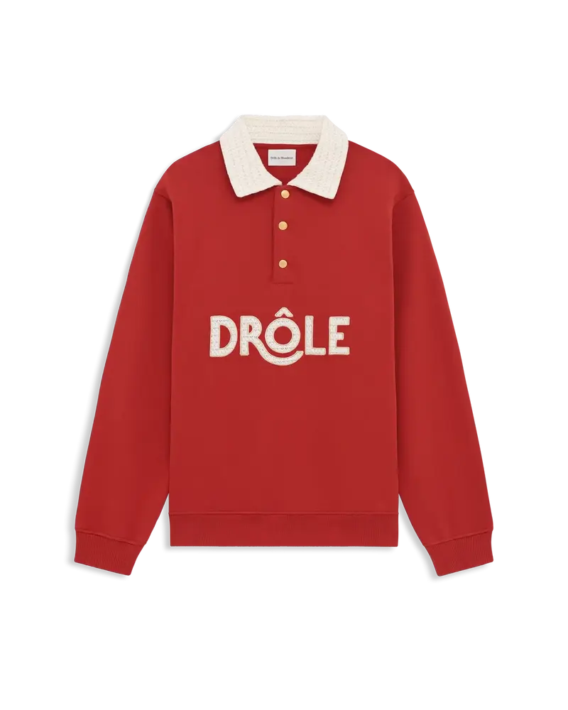 Polo Drôle Col Crochet