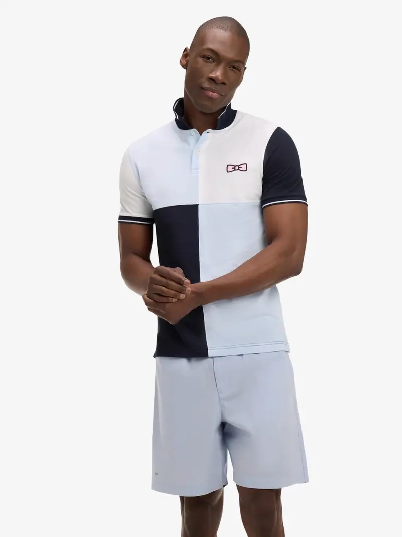 Polo Eden Park bleu en coton