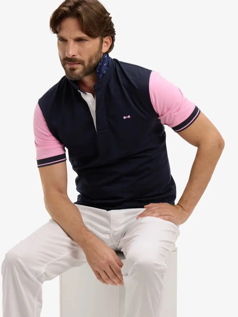 Polo Eden Park marine en coton