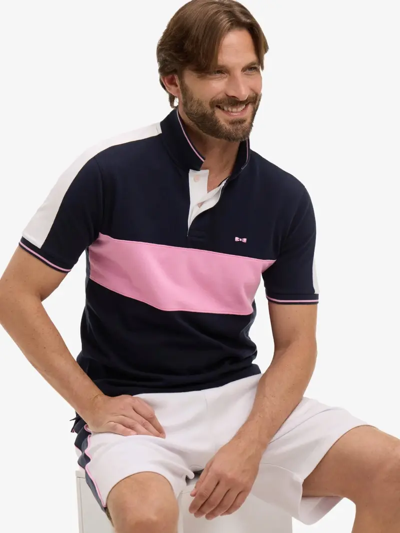 Polo Eden Park marine en coton