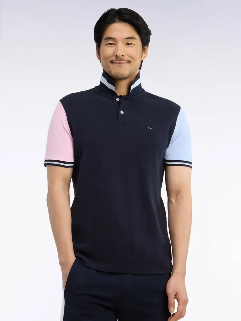 Polo Eden Park marine en coton