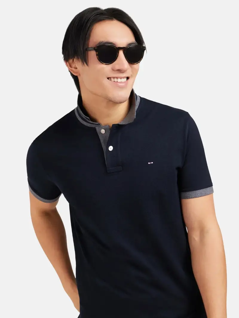 Polo Eden Park noir en coton