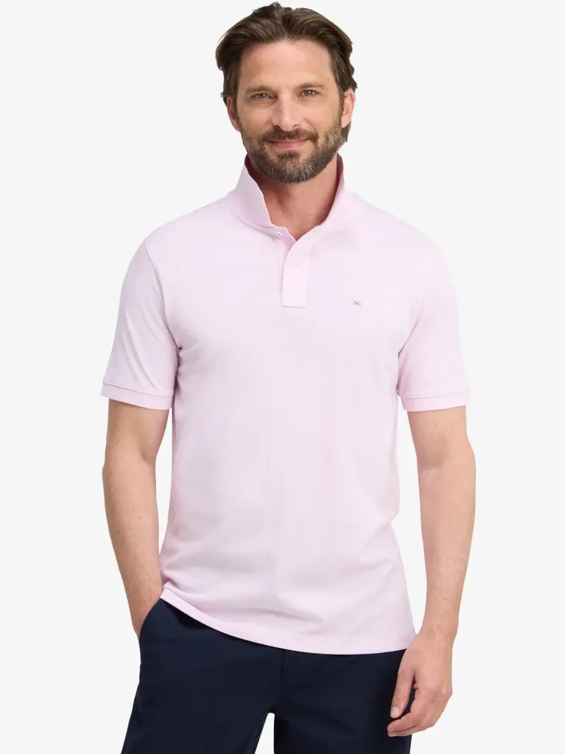 Polo Eden Park rose en coton