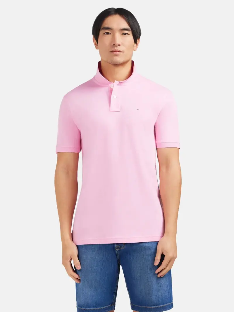 Polo Eden Park rose en coton