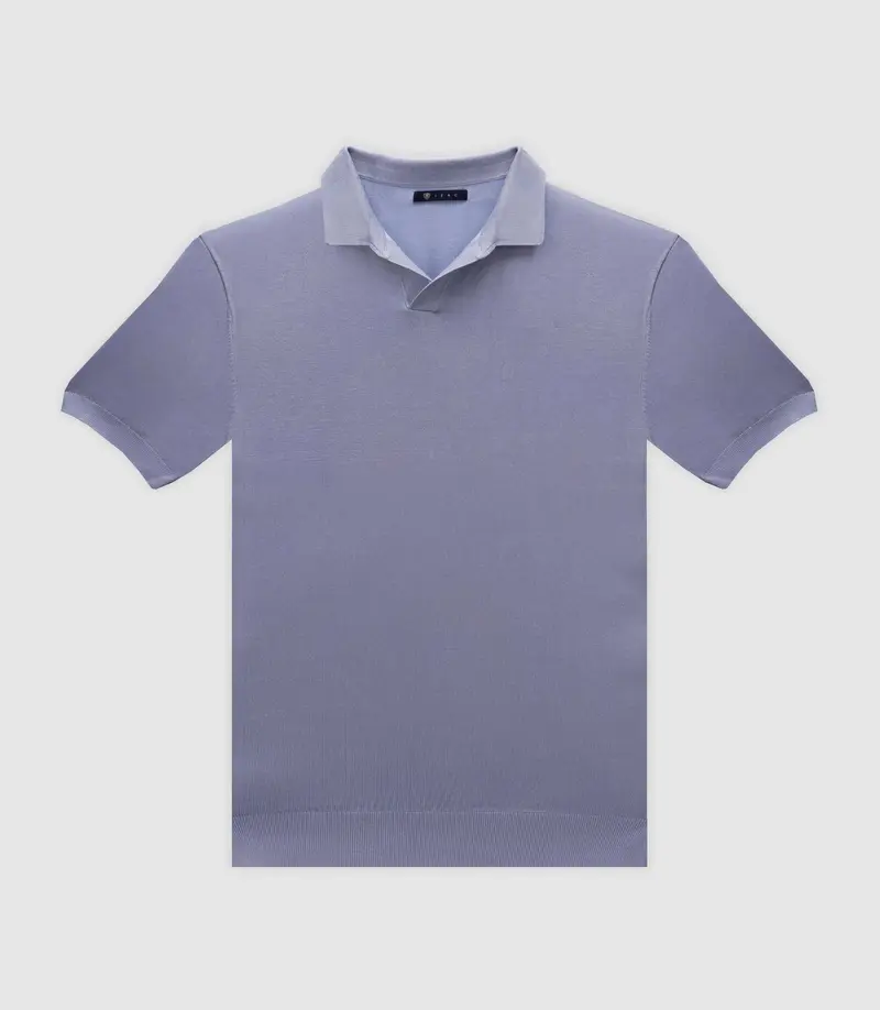 Polo en maille ciel