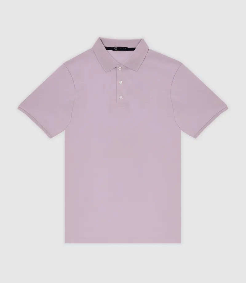 Polo en maille piquée parme