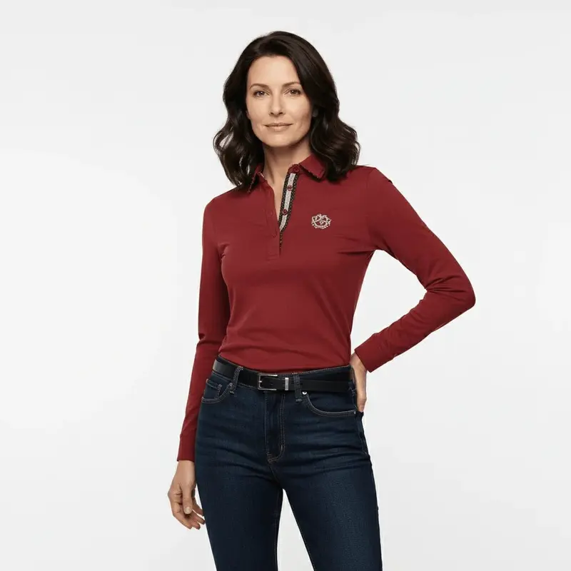 Polo femme ml bordeaux