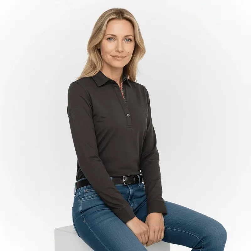 Polo femme ml noir